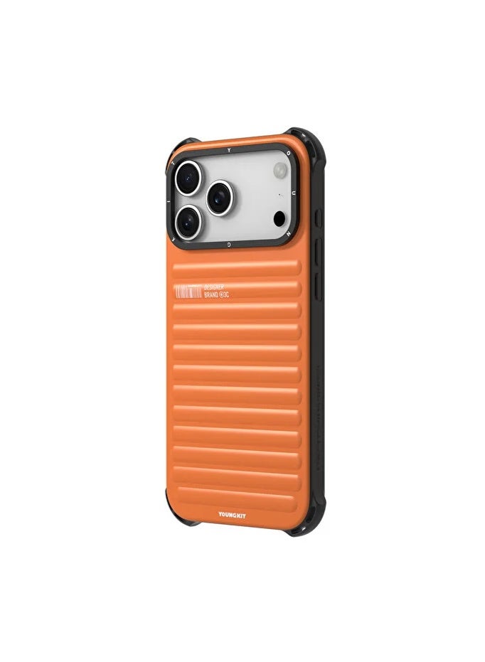 YOUNG KIT Youngkit True Color Series Magnetic Type For iPhone 17 Pro Max - Magnetic Vibrant Orange - Image 2